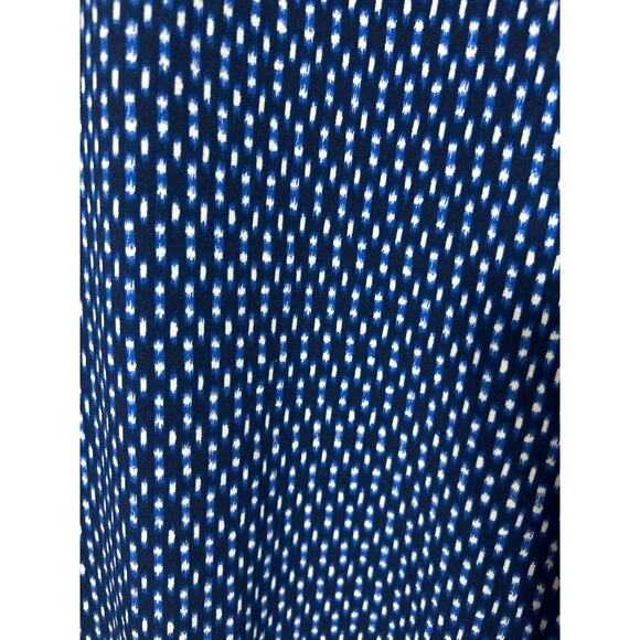 J Jill Wearever Pull On Pants 4X Blue Print Wide Full Leg Smooth Fit Ponte - Picture 3 of 8